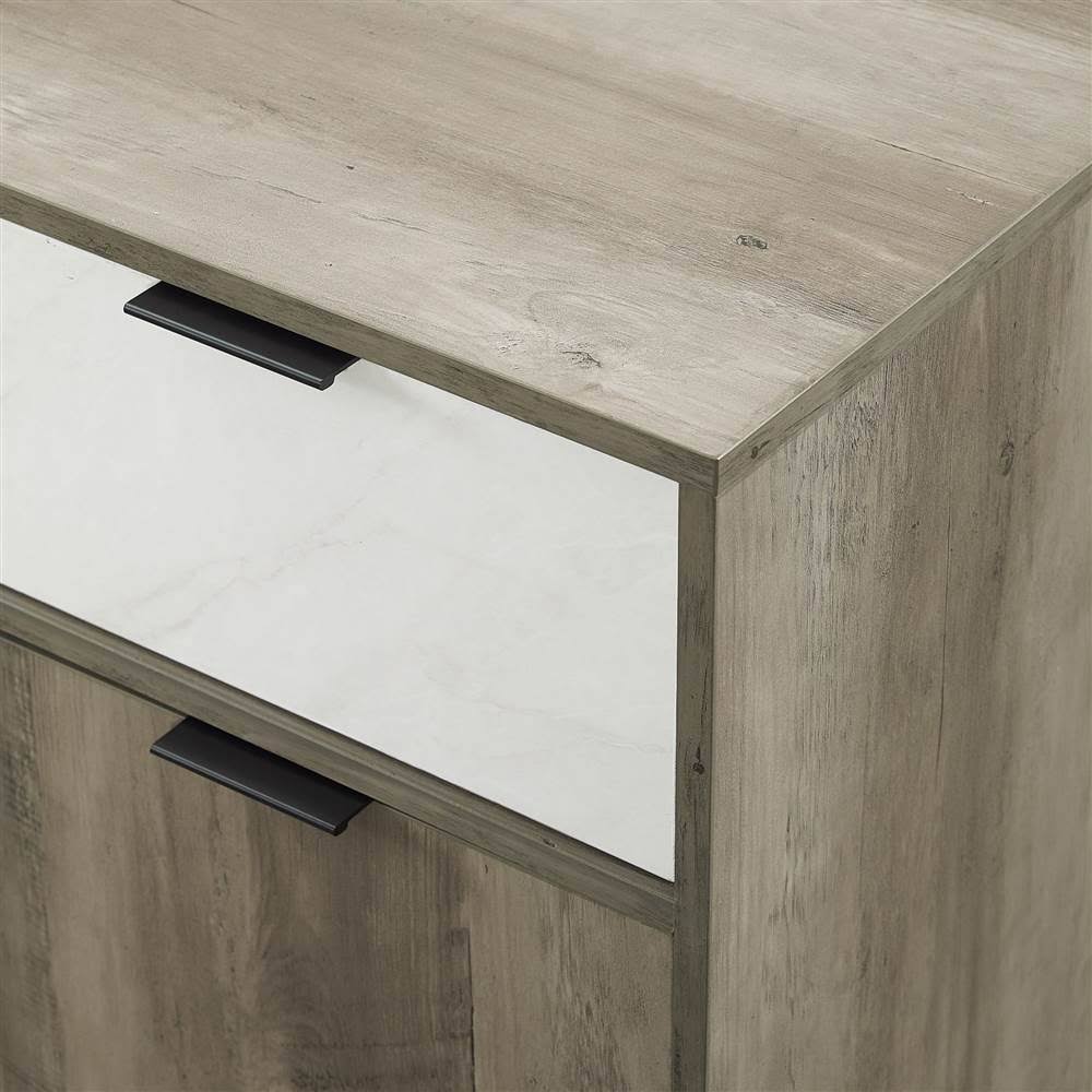 Faux White Marble 2 Drawer Sideboard K87891
