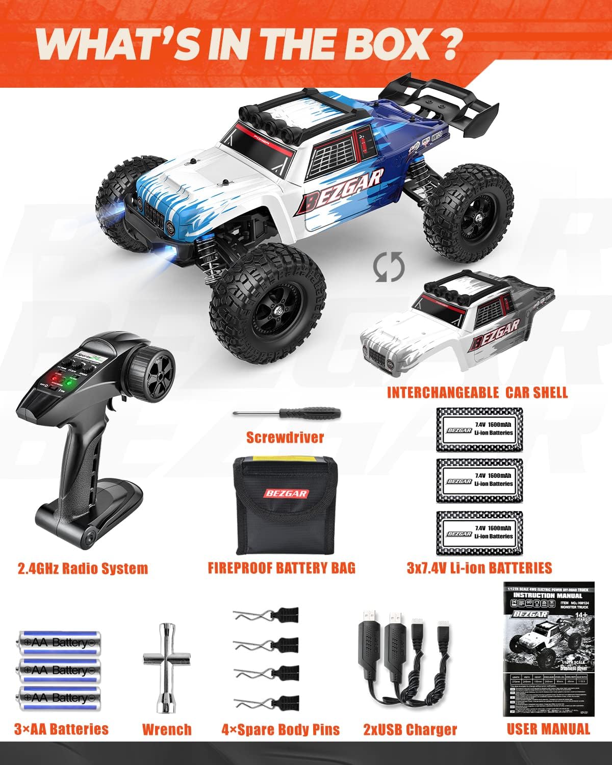1:12 Scale 4WD Brushless Remote Control Truck R3360