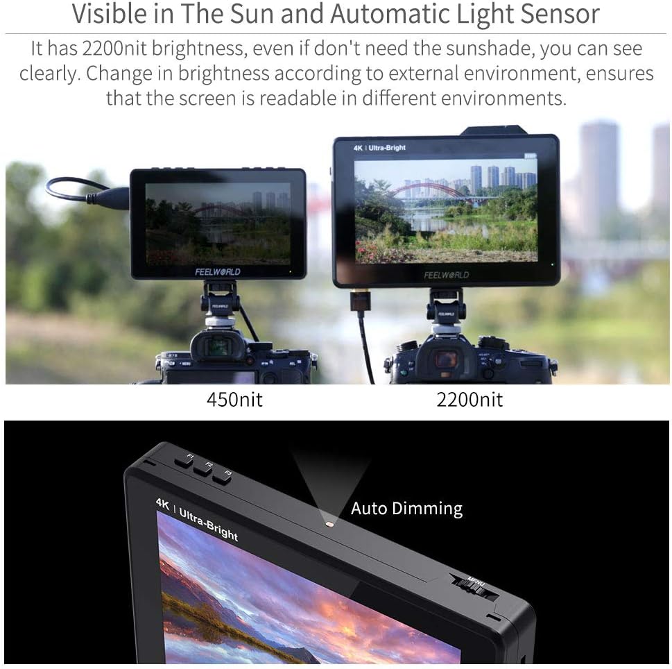 7 Inch 2200nits Touch Screen DSLR Camera Field Monitor R647241