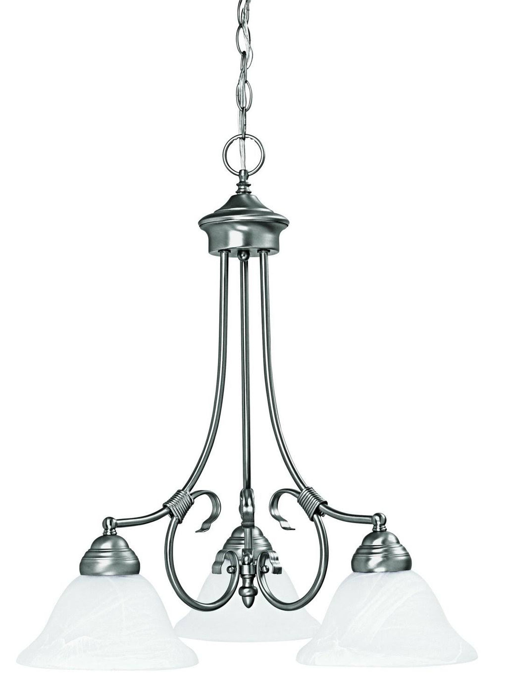 Matte Nickel 3 Light Chandelier X578