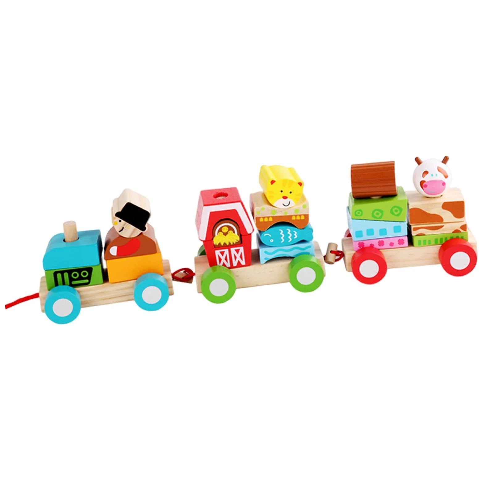 Stacking Train Toy Wooden Train Set D4658