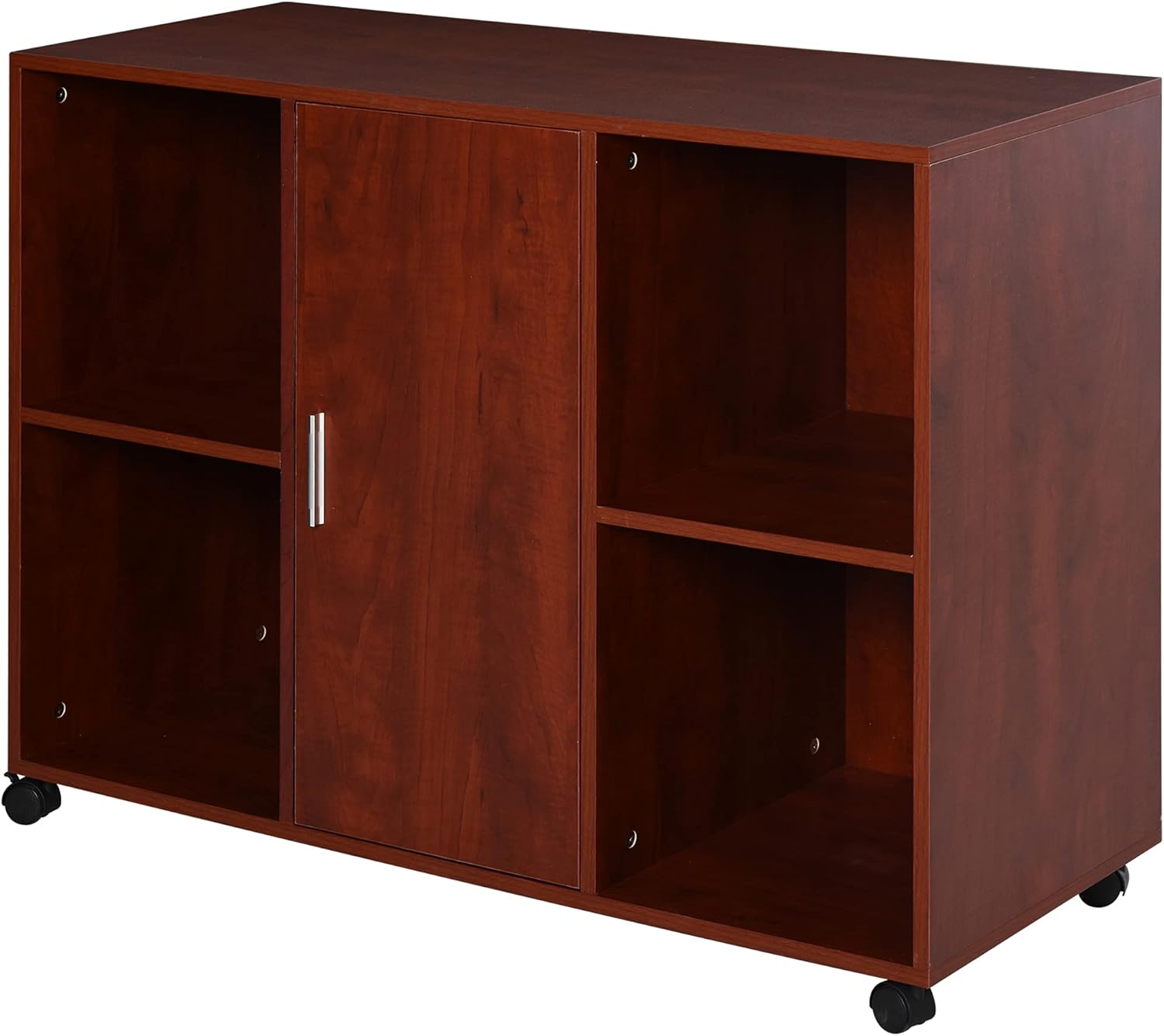 Brown Filing Cabinet Printer Stand with 2 Shelves C537960
