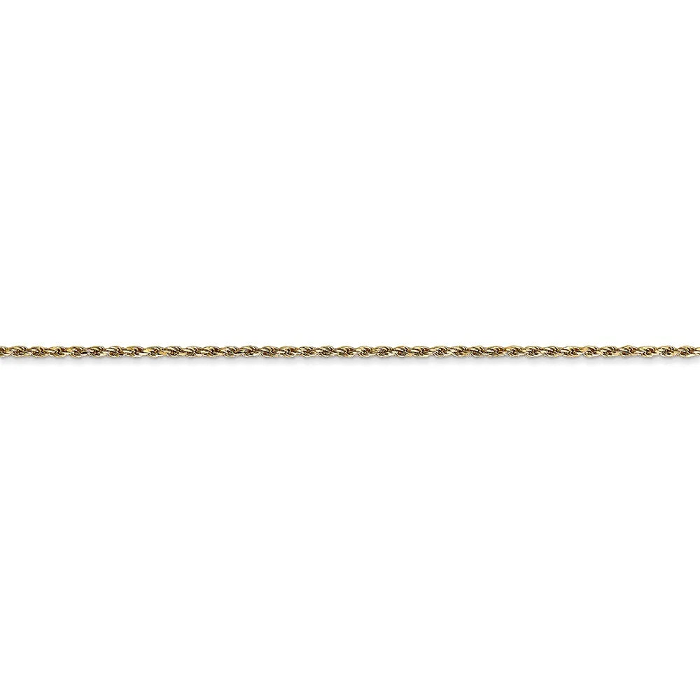 14kt Yellow Gold Diamond Cut Rope Chain 20 inch Lobster Clasp E70062
