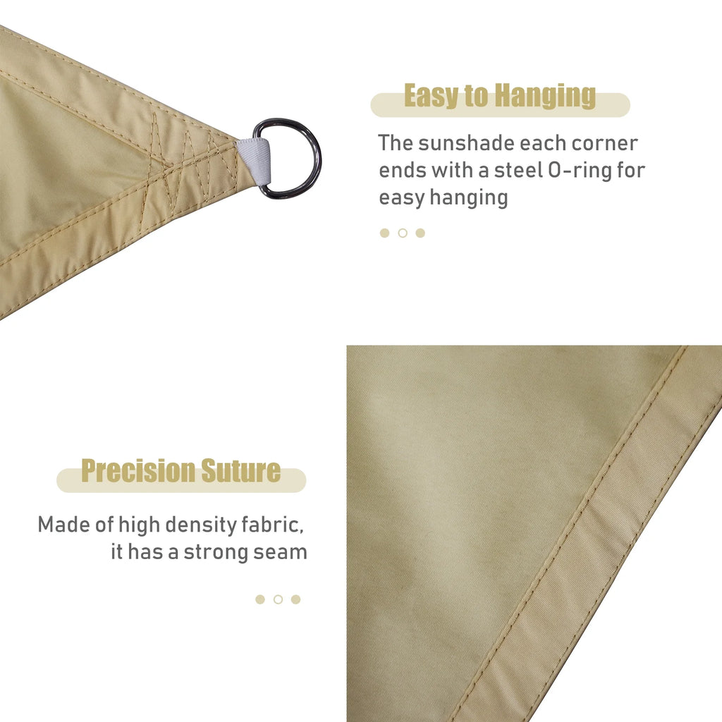 Triangle Sail Canopy Shade for Outdoor Patio D597