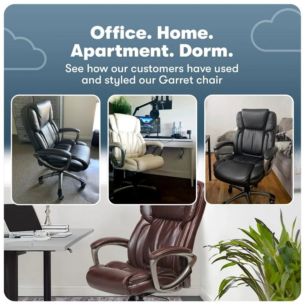 Brown Faux Leather Executive Office Chair Z404
