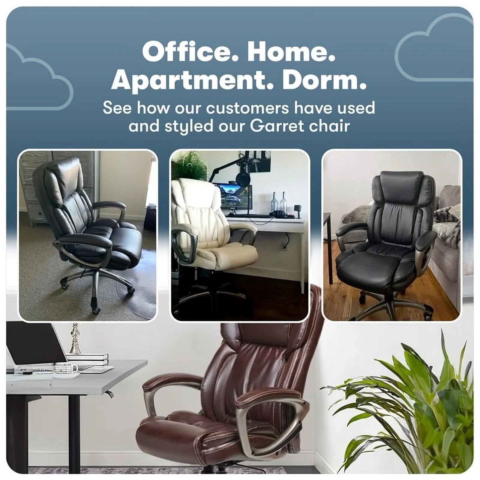 Brown Faux Leather Executive Office Chair Z404