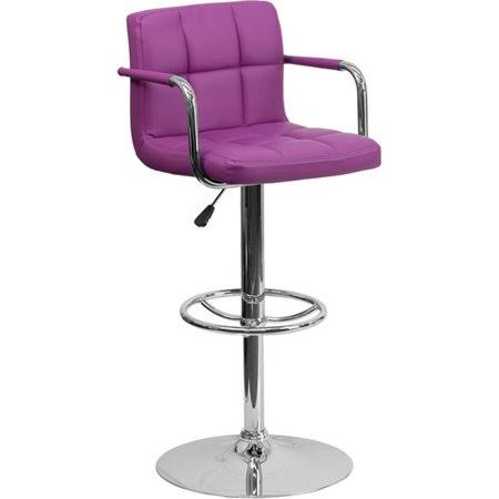 Mid Back Quilted Adjustable Height Swivel Bar Stool X9220