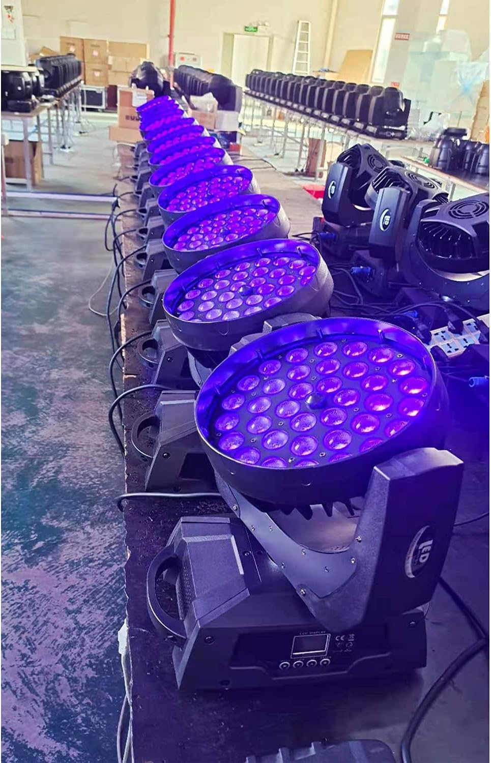 36x18W RGBWAUV 6 in 1 LED Zoom Moving Head Stage Wash Light B589495