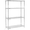 Chrome Wire Shelving Starter 48x22W x 18x22D x 86x22H V899104