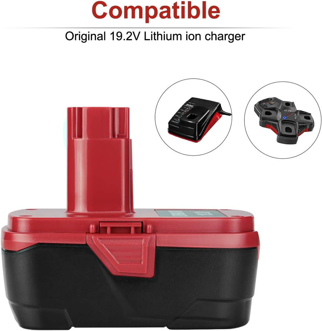 2 Pack 6000mAh Replacement for Craftsman 19.2 Volt Battery C3 XCP Lithium Battery B983