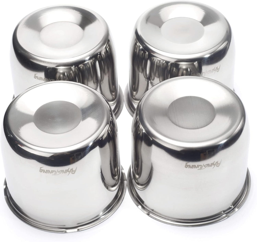 4.25 Push Through Center Caps Stainless Steel 4 Pack W992