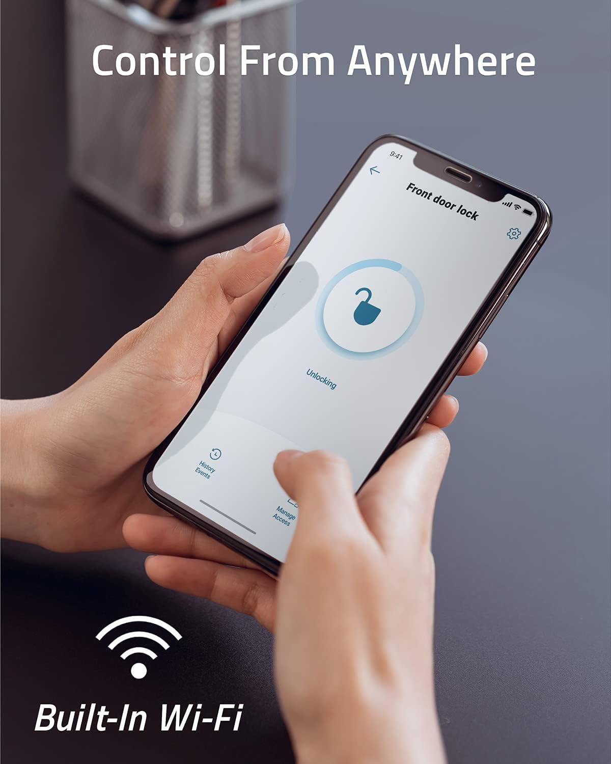Smart Lock with Fingerprint Scanner and Touchscreen Keypad K543