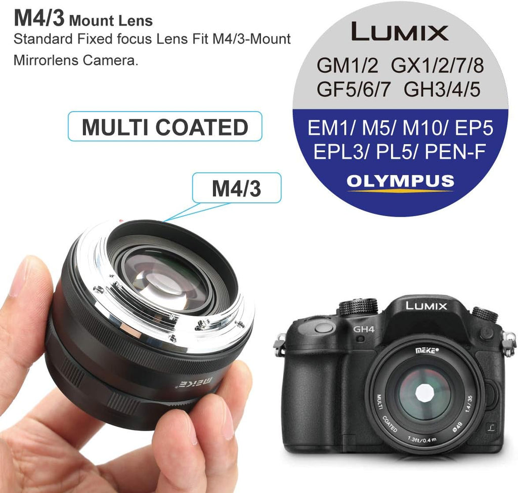 35mm F1.4 Manual Focus Prime MFT Lens W635