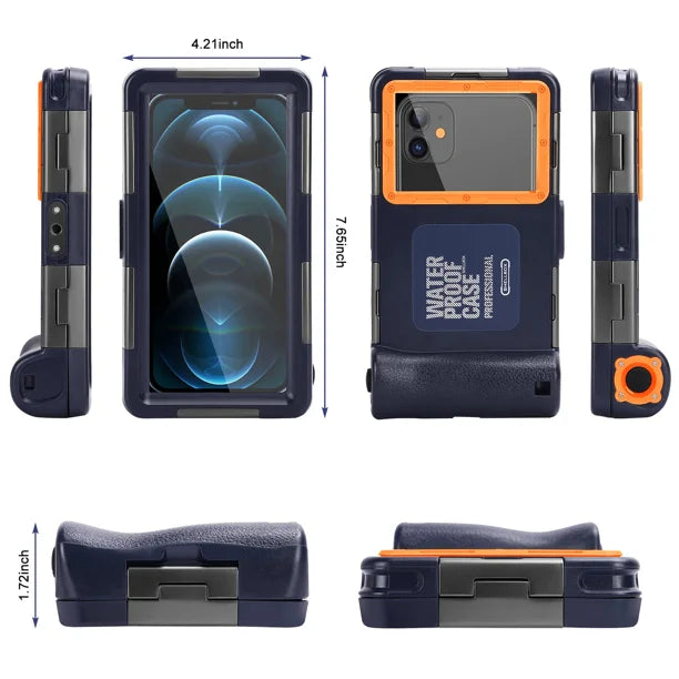 Waterproof Protective Case for Phones Up to 6.9 Inch with Lanyard X32278