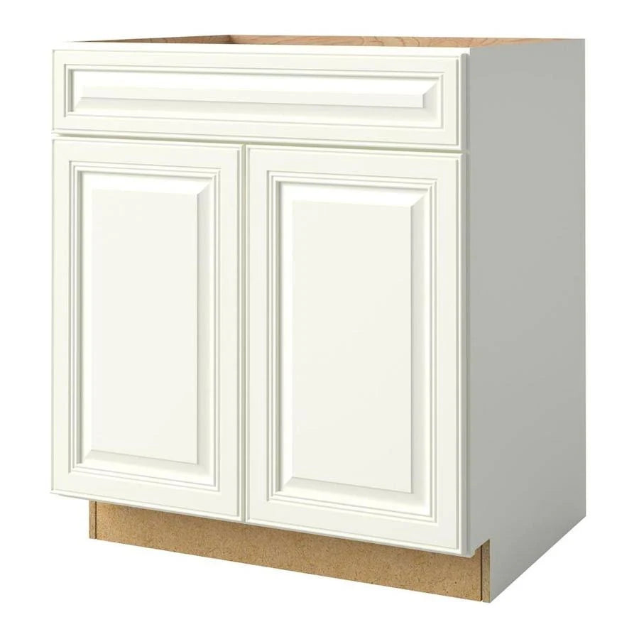 White Linen Maple Sink Base Semi-Custom Cabinet H700922