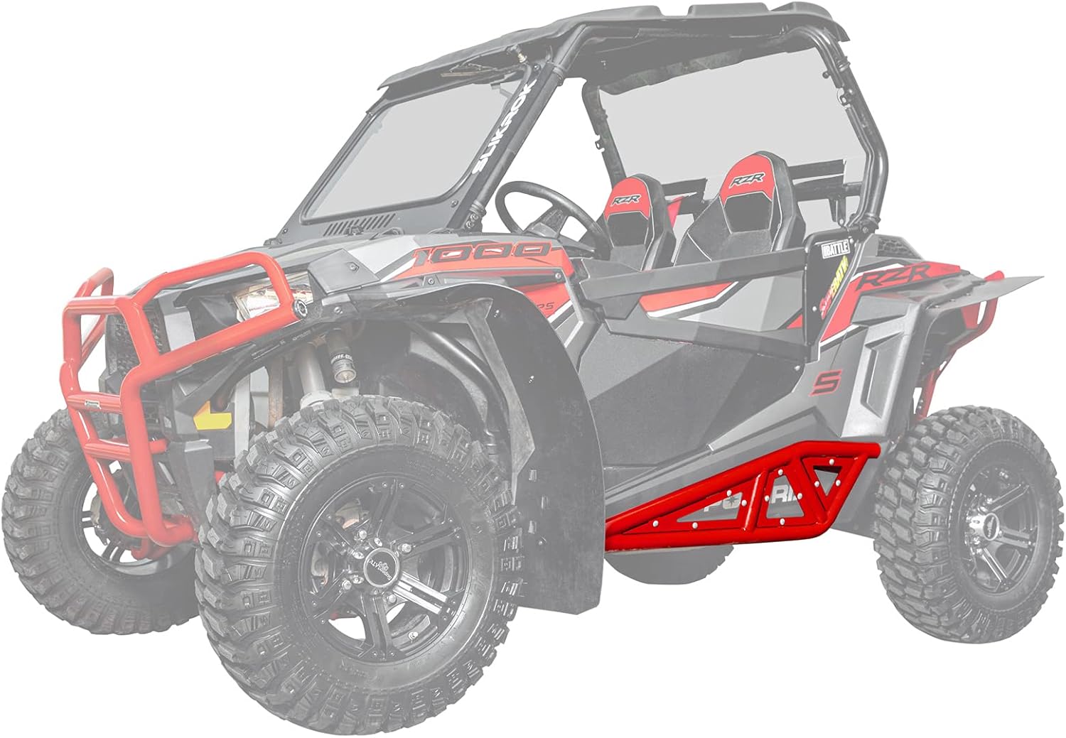 Orange Heavy-Duty Rock Sliders with 1.75" Steel Tubing T865