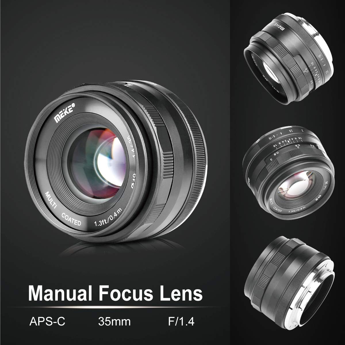 35mm F1.4 Manual Focus Prime MFT Lens W635