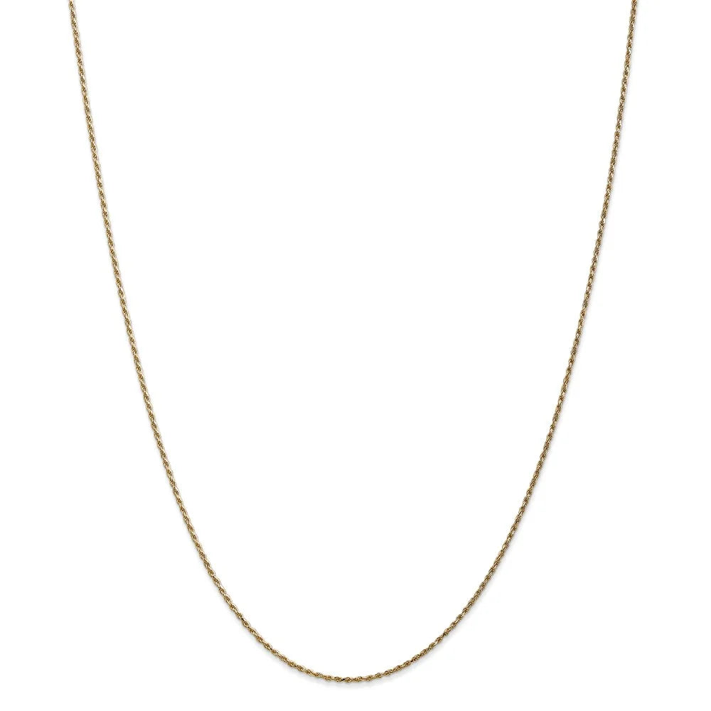 14kt Yellow Gold Diamond Cut Rope Chain 20 inch Lobster Clasp E70062