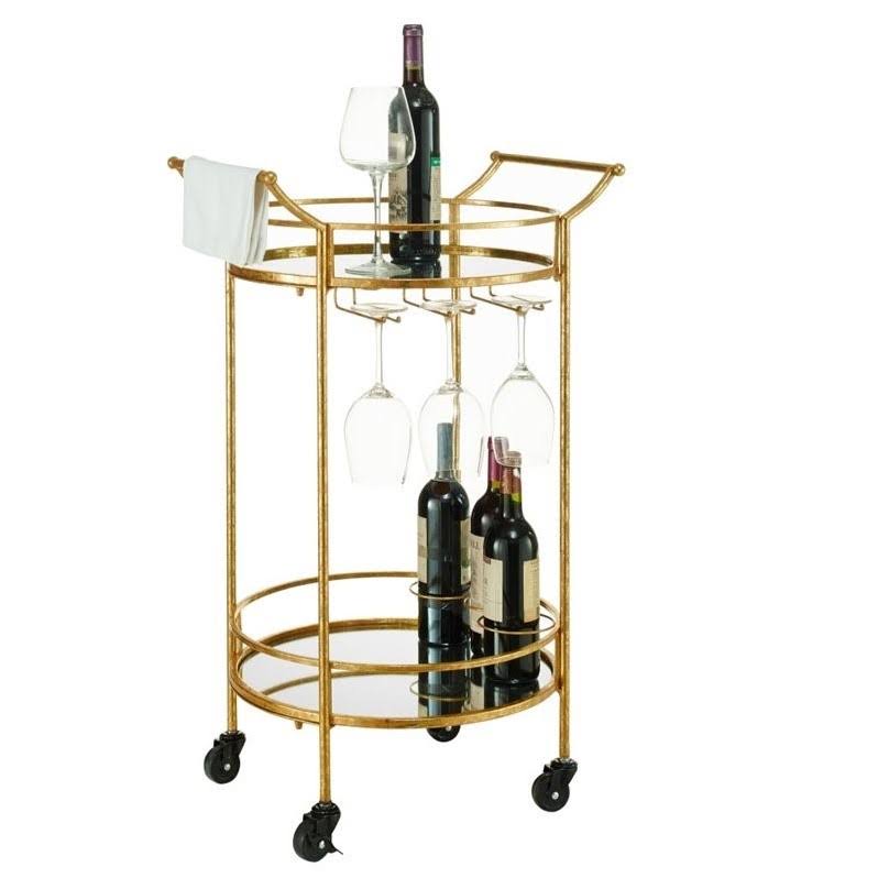 Gold Metal Bar Cart H262