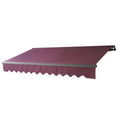 Burgundy Retractable Patio Awning V98694