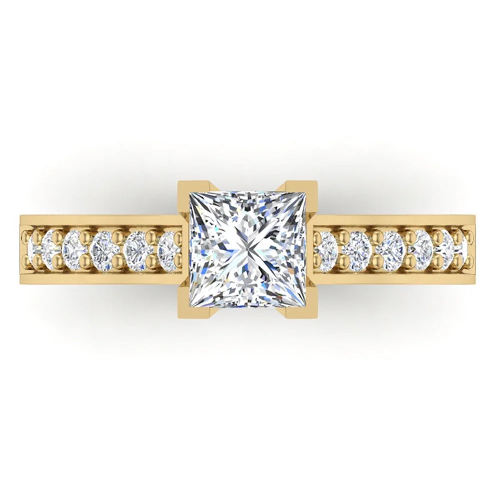 14K Gold Princess Cut Diamond Engagement Ring G965959