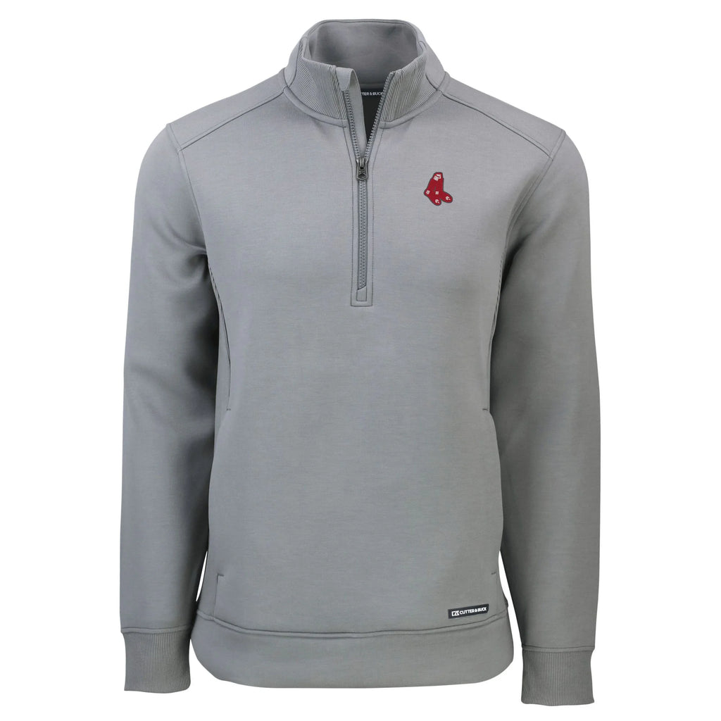 Gray Recycled Quarter-Zip Pullover B8683