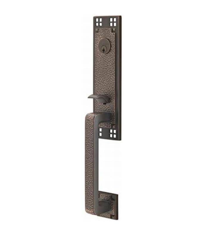 Satin Double Cylinder Keyed Entry Handleset T612911