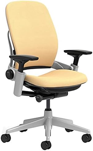 Black Steelcase Leap Chair with Platinum Base & Hard Floor Caster Y289366