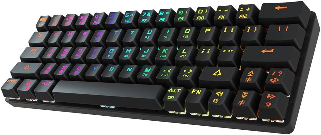 Wireless Wired 60% Mechanical Keyboard with Arrow Keys, True RGB Backlit E283