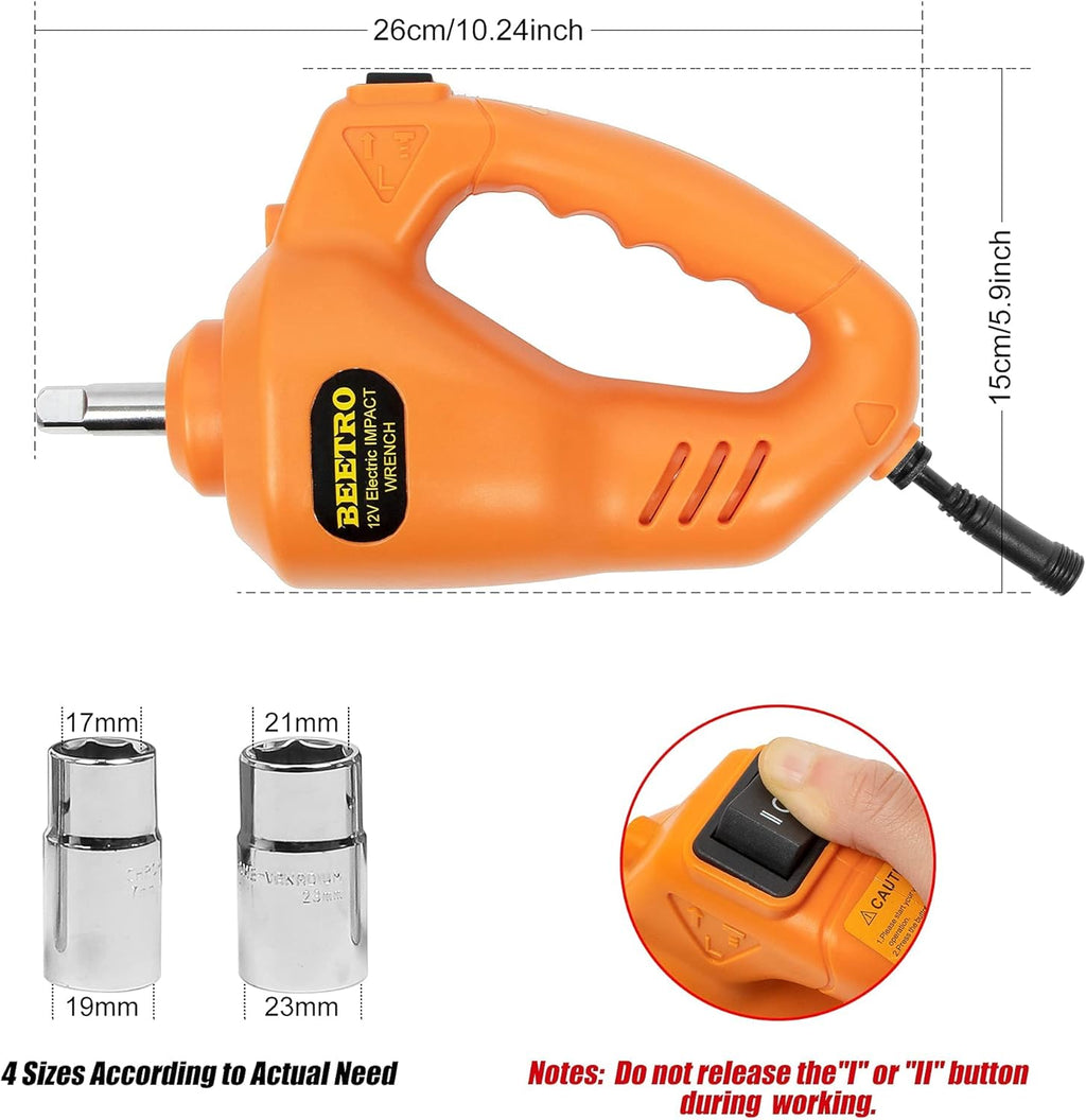 3 Ton 12V Electric Scissor Jack with Impact Wrench and Tire Inflator Pump C907505