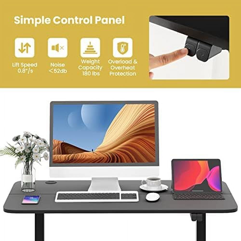 Height Adjustable Electric Standing Desk with Splice Board J588493