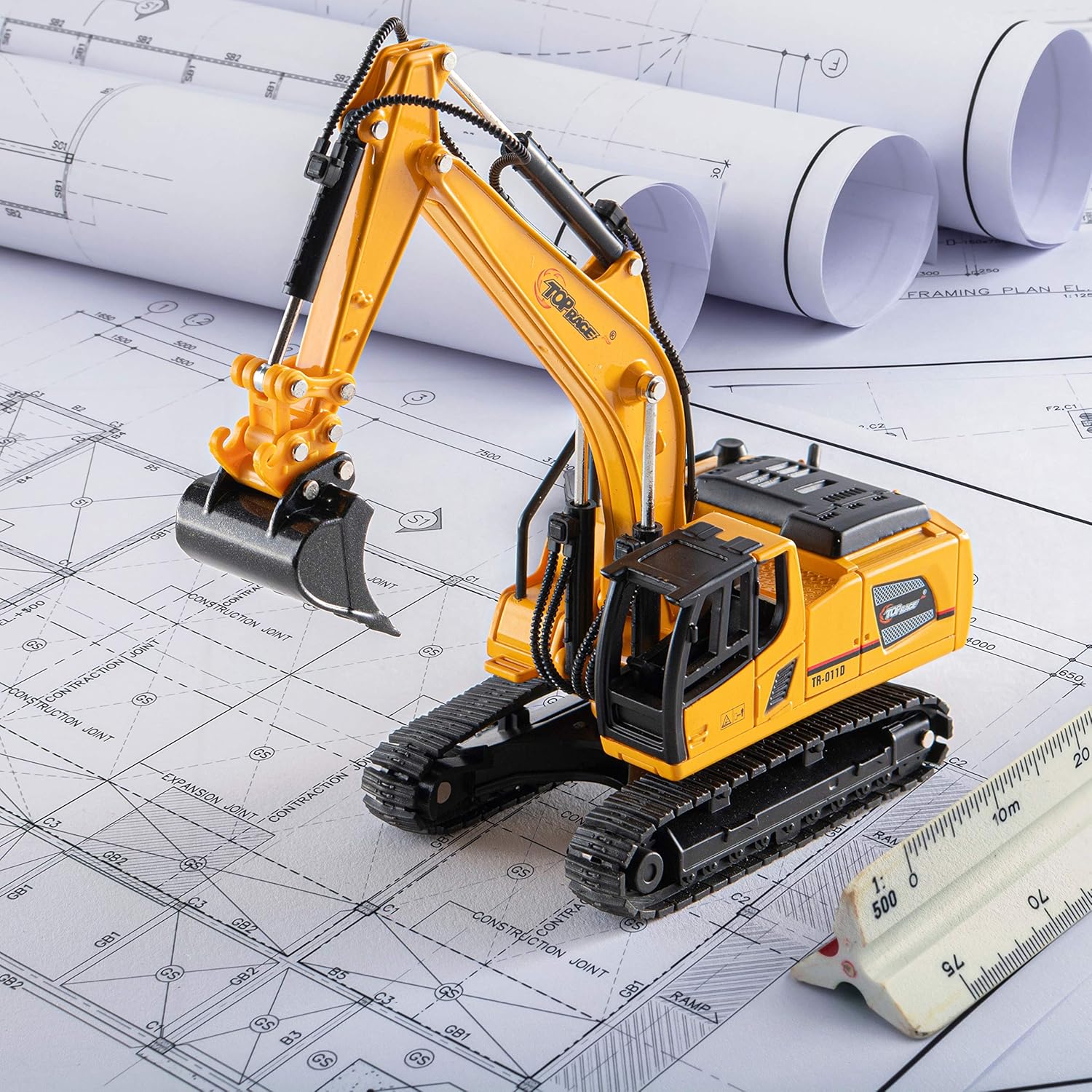 Metal Diecast Construction Toys Set of 3, Loader, Excavator, Dump Truck Models 1:60 Scale U675