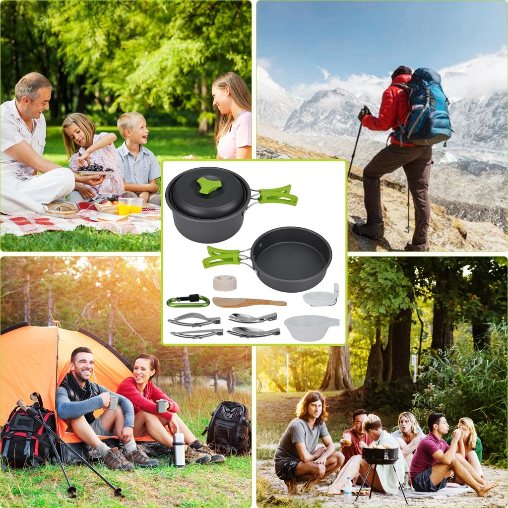 15 Pc Non Stick Outdoor Cookware Set J62853