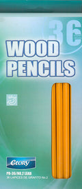 36ct. #2 Wood Pencils, Unsharpened, Case Pack of 48 P870