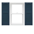 Open Louver Vinyl Shutters 1 Pair 14.5 x 60 Classic Blue Y849205