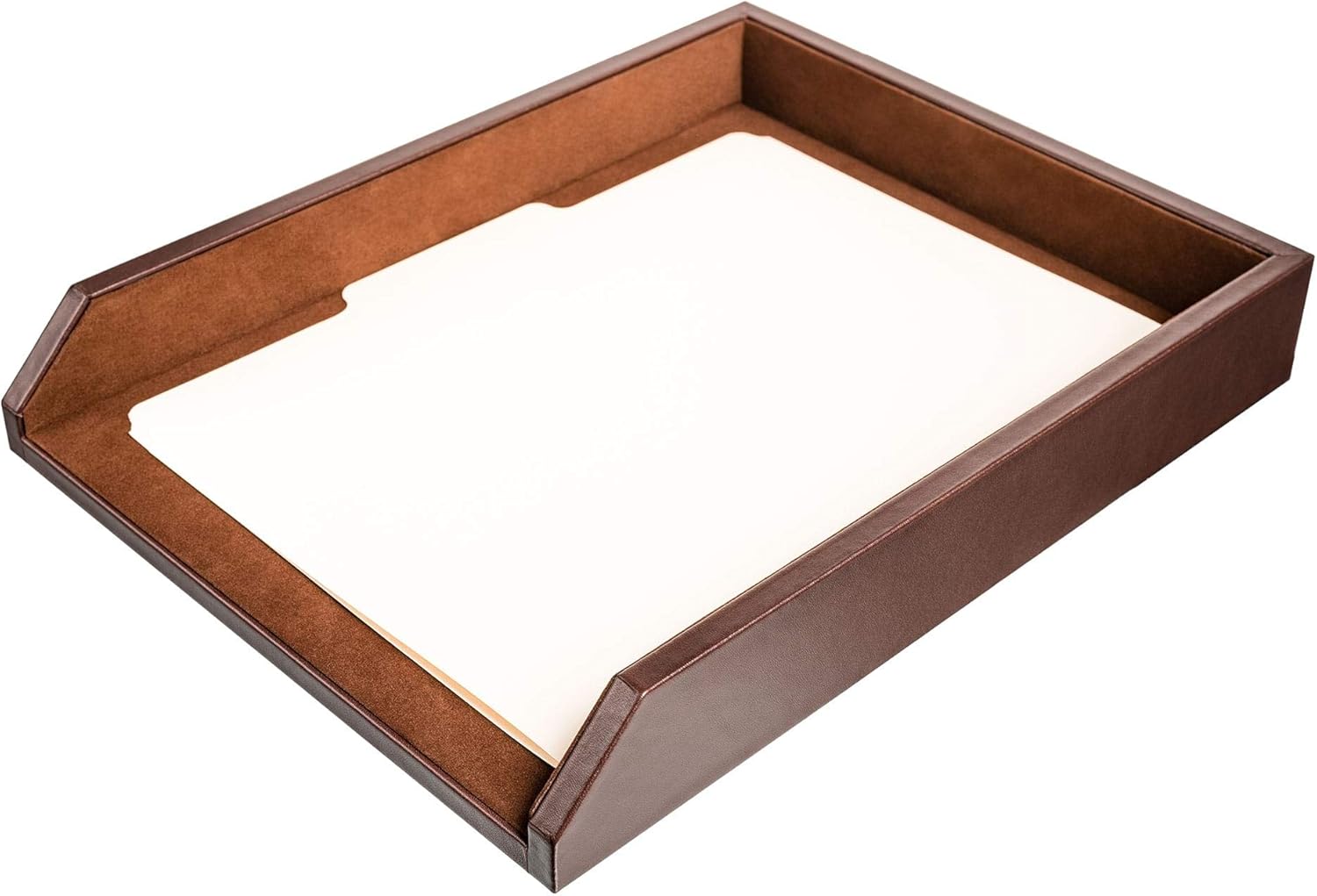 Chocolate Brown Leather Letter Tray Pack of 2 M49844
