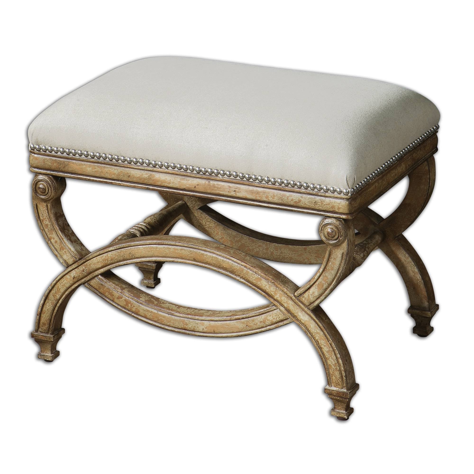 Natural Linen Small Bench S4212
