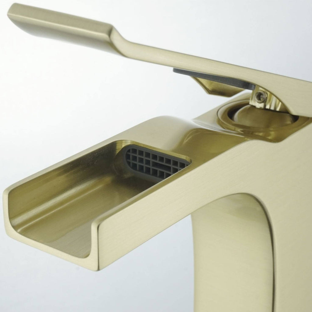 Satin Brass Single-Handle Bathroom Faucet N702