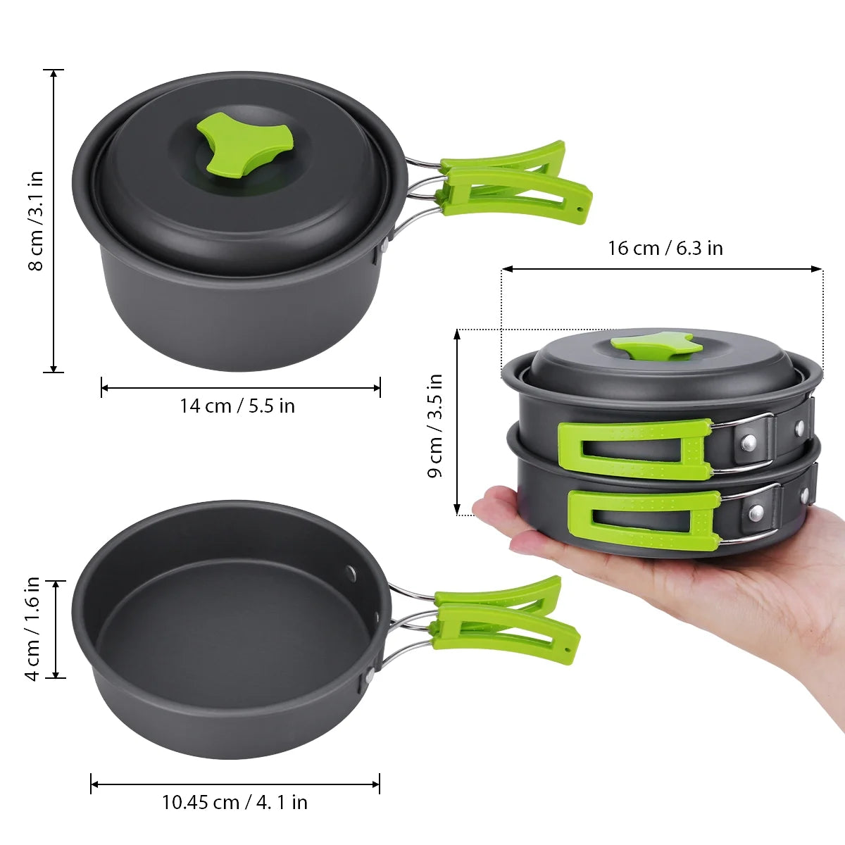 15 Pc Non Stick Outdoor Cookware Set J62853