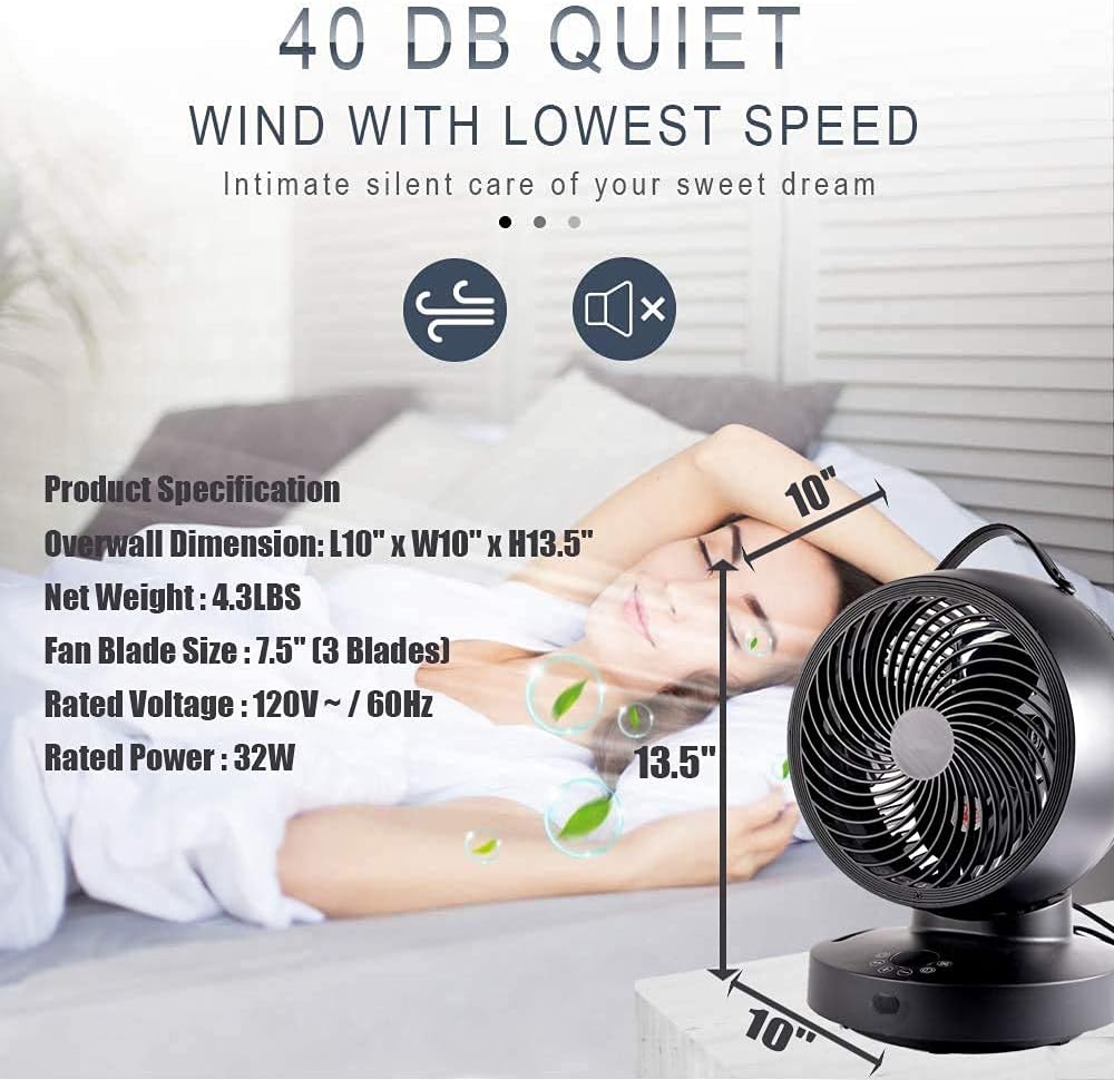 8 6-Speed Oscillating Circulator Fan with Remote B741
