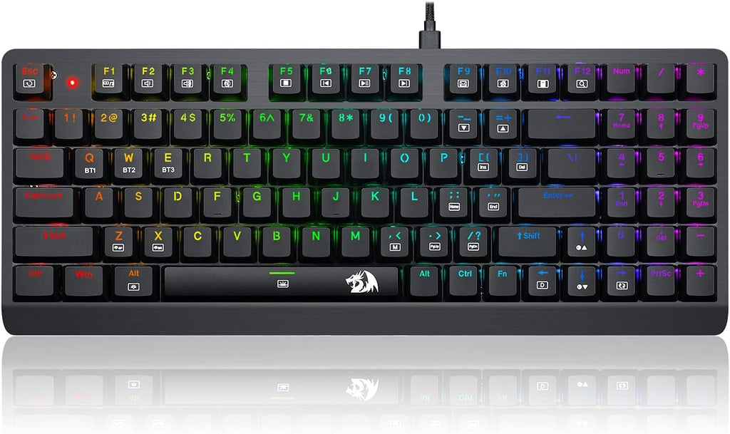 Wireless Bluetooth Mechanical Gaming Keyboard with RGB Backlit Blue Switches D17395