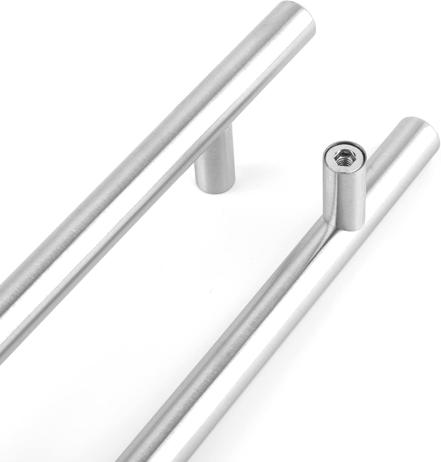 30 Pack Satin Nickel Cabinet Pulls, 7.8 Inch Overall Length, 5 Inch Hole Center X56730