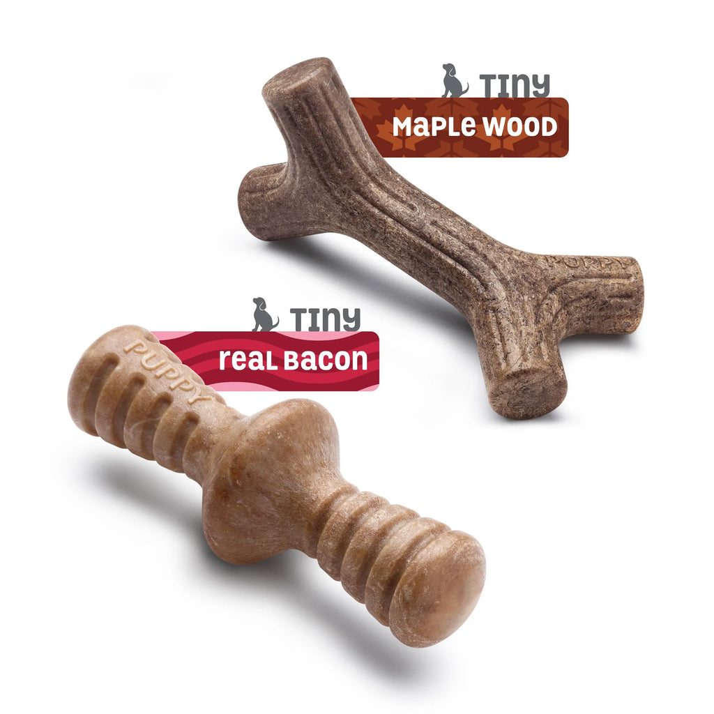 Tiny Bacon Durable Dog Chew Toy, 2-Pack H412