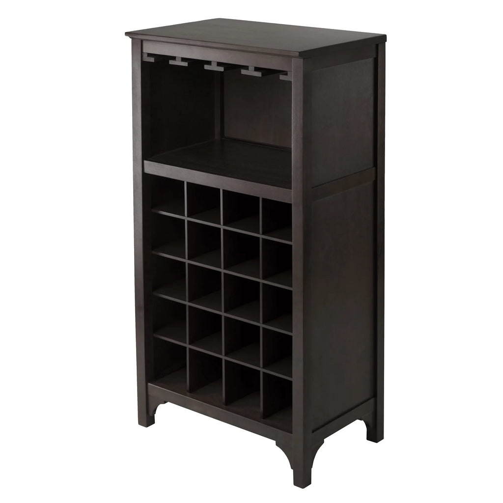3-Pc Modular Wine Display Cabinet Set, Espresso Finish C91352