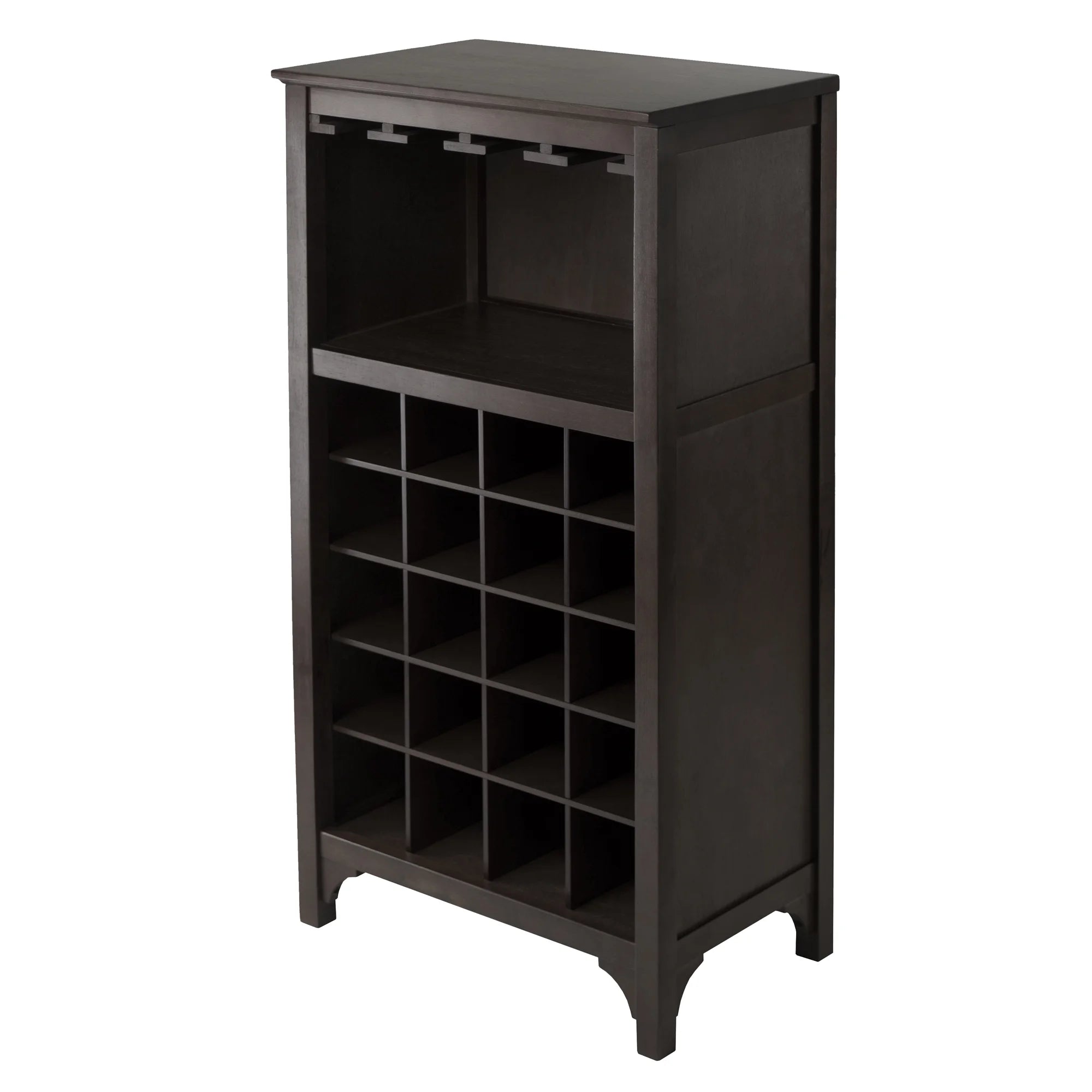 3-Pc Modular Wine Display Cabinet Set, Espresso Finish C91352