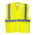Hi Vis Yellow Mesh Vest with Internal Pockets, 100 pieces S701