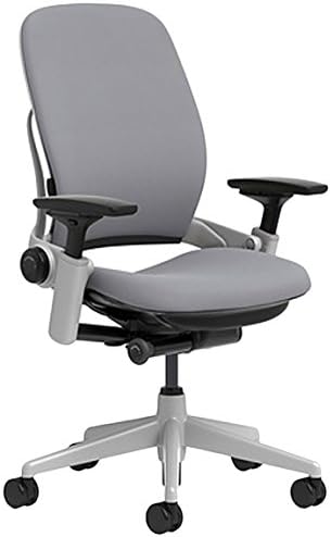 Black Steelcase Leap Chair with Platinum Base & Hard Floor Caster Y289366