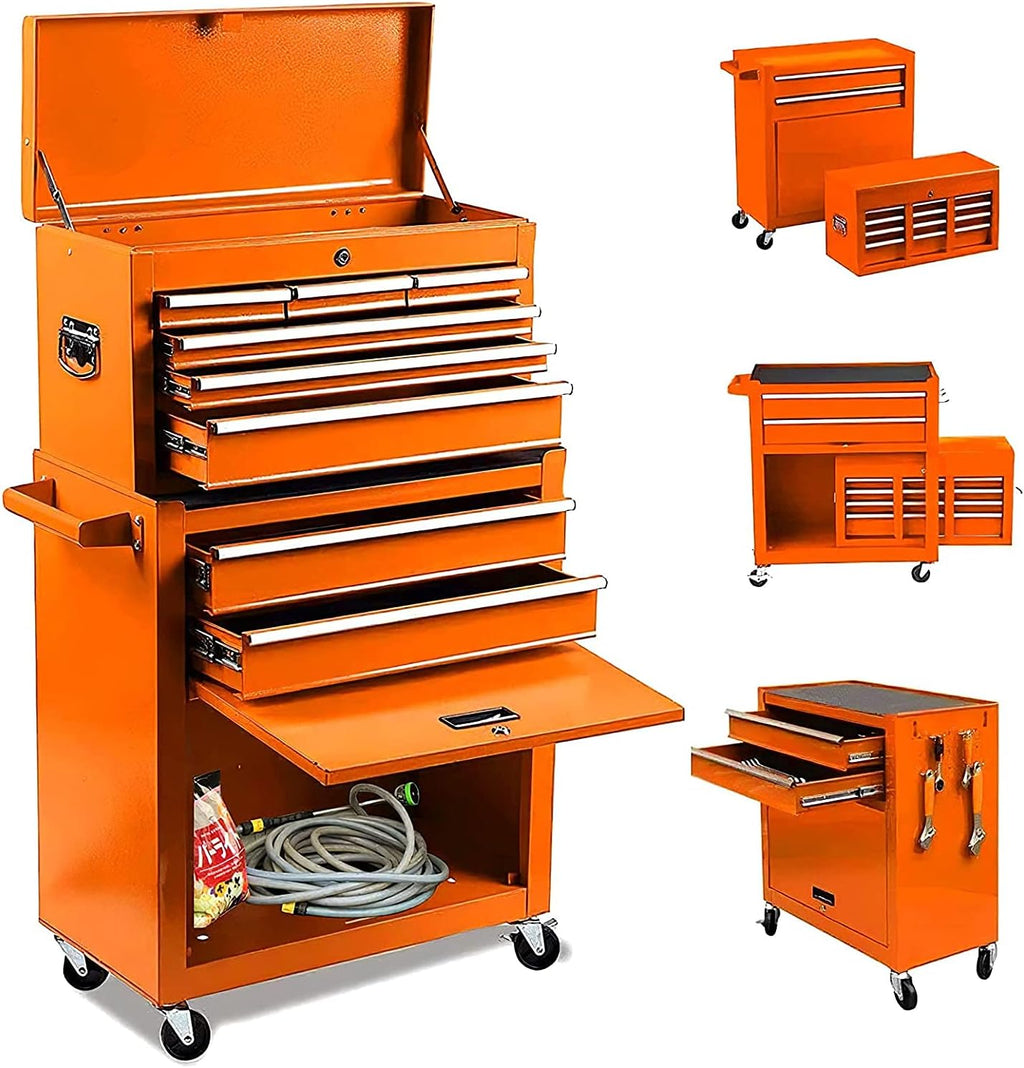 Black 8-Drawer Rolling Tool Chest with Lock P464169