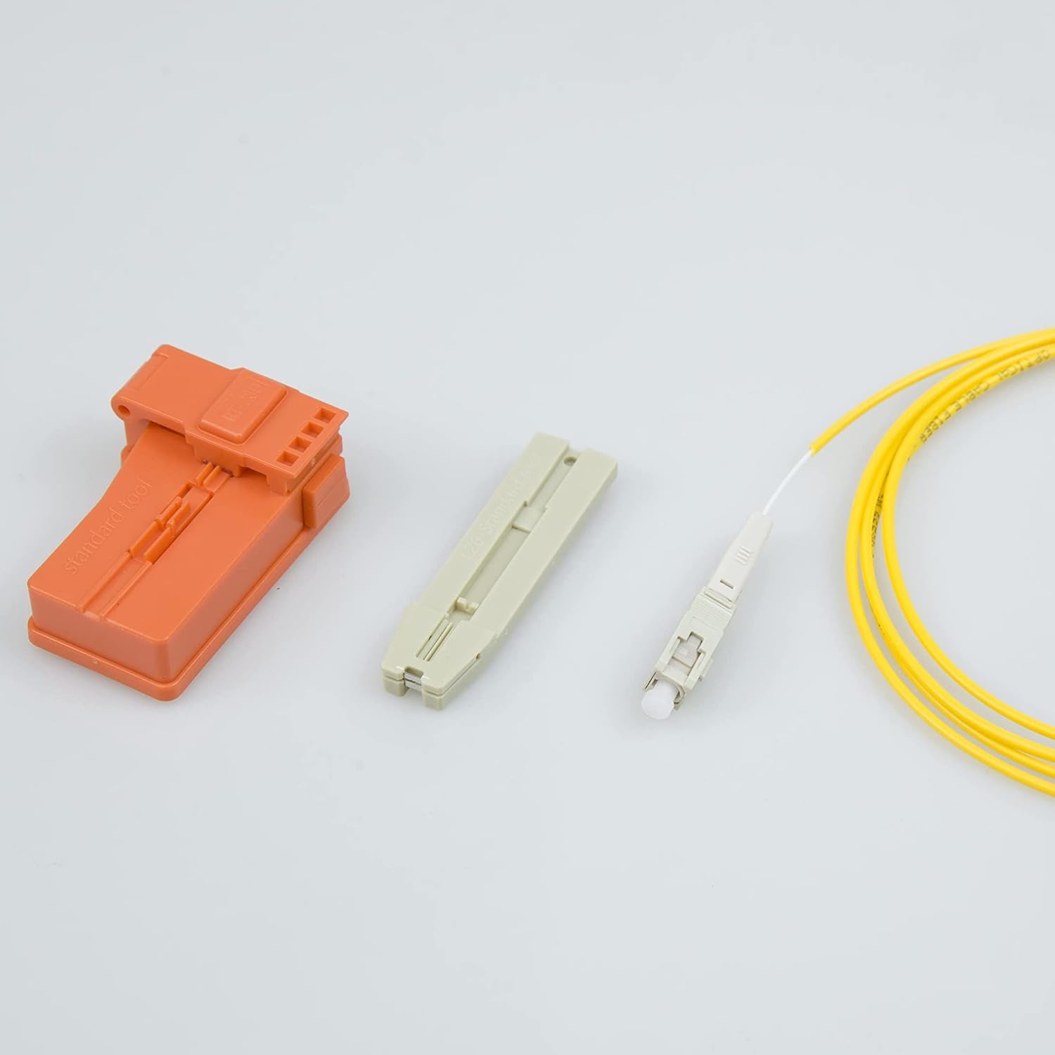 20pcs SC APC Fiber Optic Quick Connector with Matched Tools Fiber Reusable Connectors Single Mode SM 9/125 Mechanical Fast Connectors Adapter Pack of 2 K766647