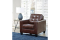 Walnut Leather Accent Chair T421